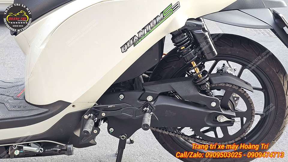 Trên hình là chiếc Quantum S3 vừa nâng cấp gác chân phụ HTR