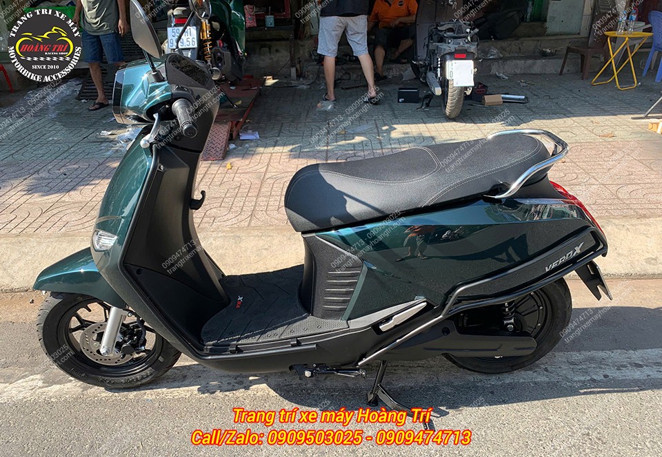 Tổng thể Vero X lắp full khung bảo vệ giúp xe cứng cáp và nổi bật hơn