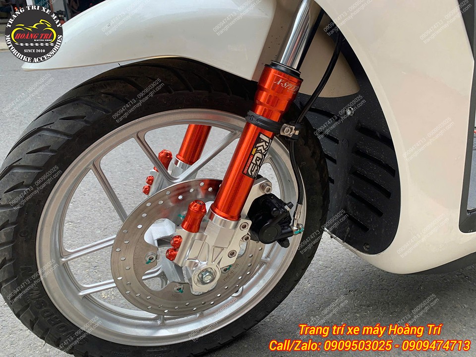 Cận cảnh chi tiết phuộc trước RRGS được nâng cấp cho DatBike Quantum S2