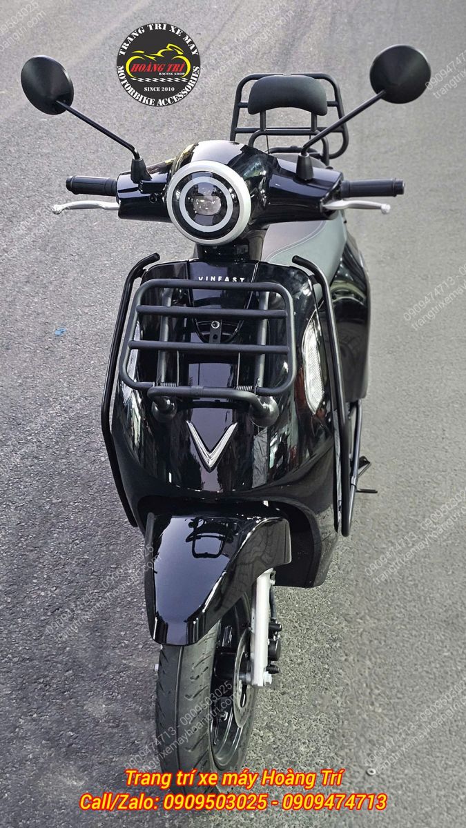 Combo khung bảo vệ, baga trước và baga sau tựa lưng giúp Vinfast EVO thêm cứng cáp hơn