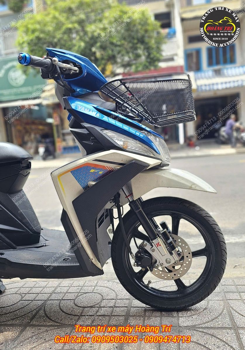 Cận cảnh phuộc trước Kingham trên Mio, thiết kế chuẩn form, lắp đặt an toàn