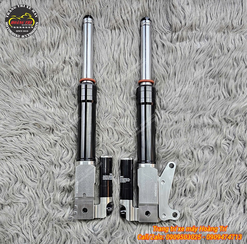 Góc tổng thể phuộc Kingham trang bị bình dầu, tăng độ ổn định khi vận hành