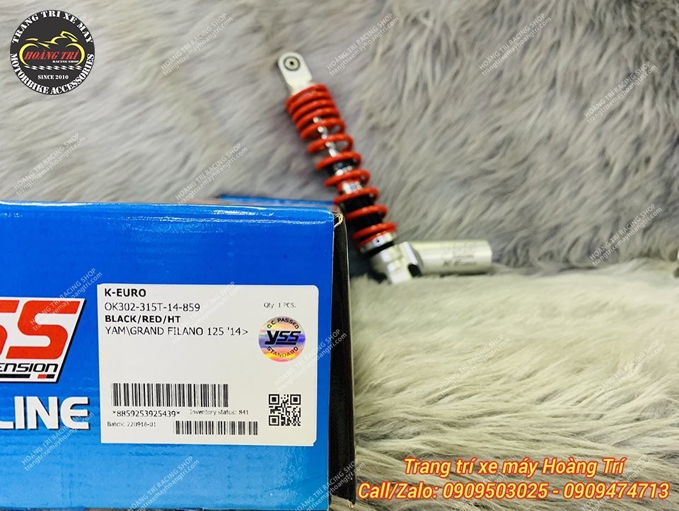 Hộp phuộc YSS chính hãng có tem mác rõ ràng, đảm bảo chất lượng và nguồn gốc