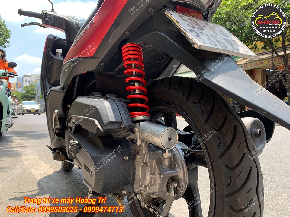 Góc nhìn tổng thể phuộc YSS K-Euro giúp xe cân bằng tốt, hạn chế rung lắc khi chạy nhanh