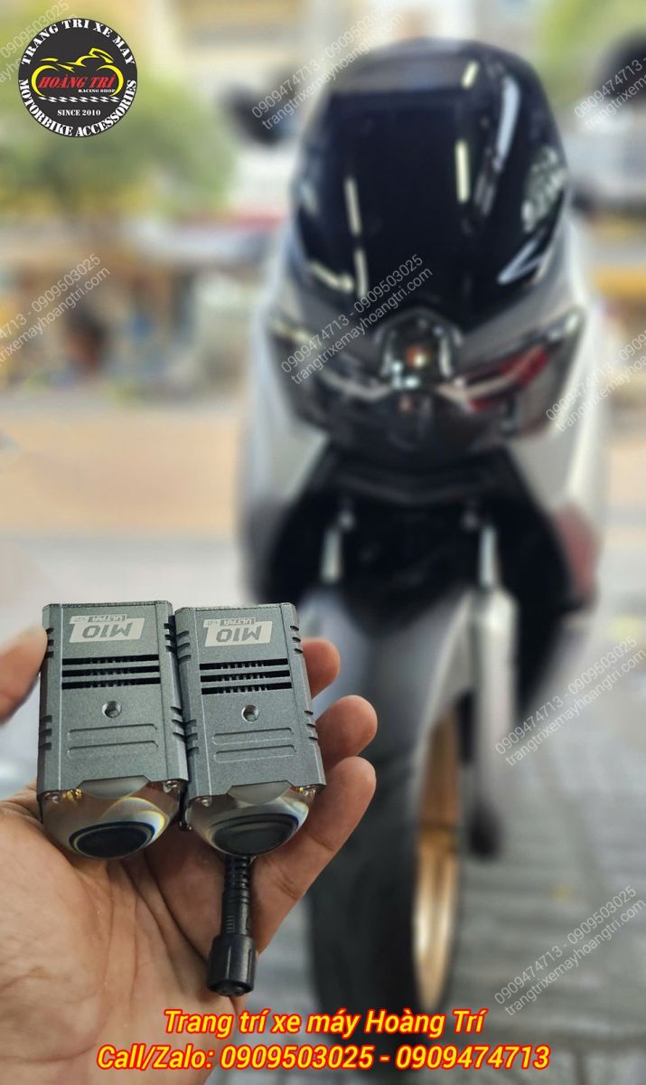 Cận cảnh cặp đèn mini M10 Ultra V2 thiết kế nhỏ gọn dễ lắp