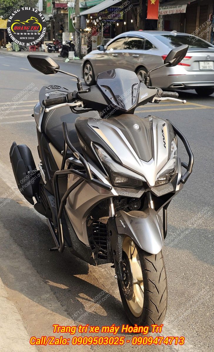 Cận cảnh đầu NVX V3 với khung bảo vệ, thiết kế gọn không mất thẩm mỹ