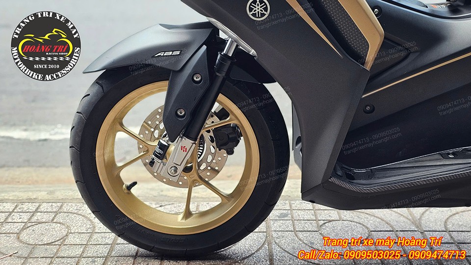 Tổng thể phuộc trước Kingham khi lắp NVX V2 giúp xe chạy êm ái và giảm rung lắc rõ rệt