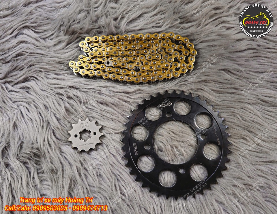 Trọn bộ 3 phụ kiện giúp thay thế hoàn hảo nhông sên dĩa zin của PG-1 