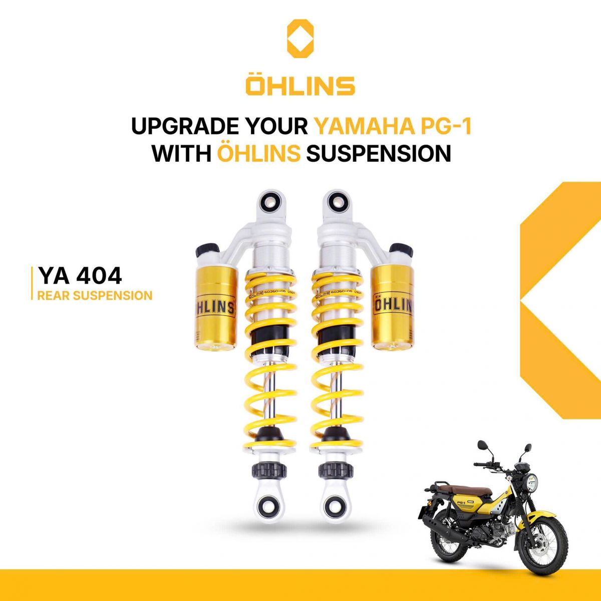 Sản phẩm phuộc Ohlins chính hãng YA 404 lắp đặt chuẩn zin cho PG-1