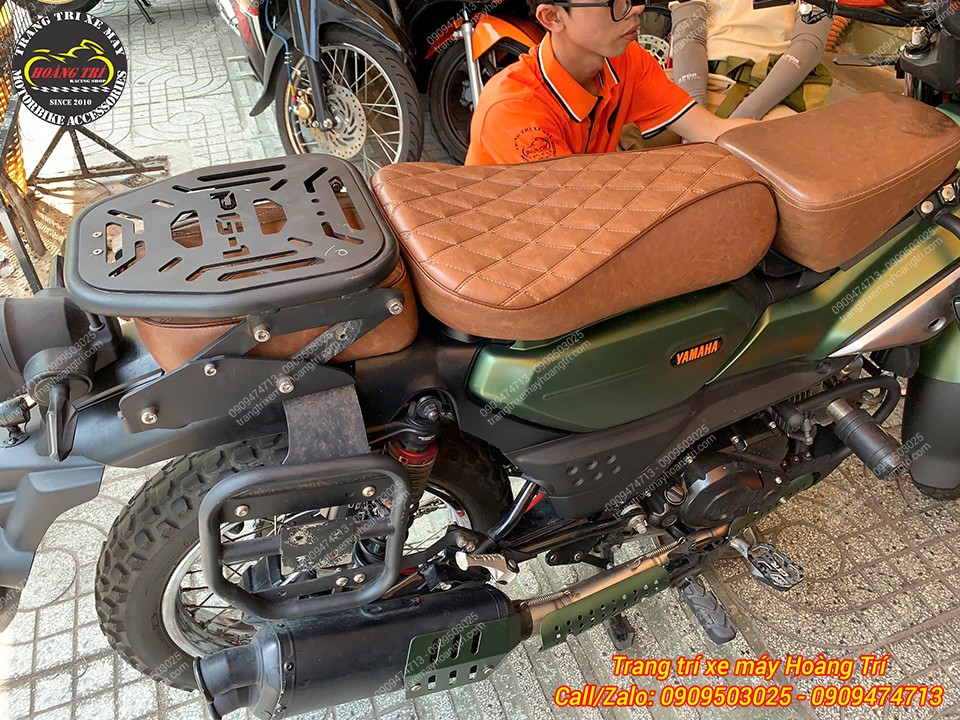 Chi tiết yên và khung sau liên kết chắc chắn, phù hợp đi phố và chở hàng nhẹ