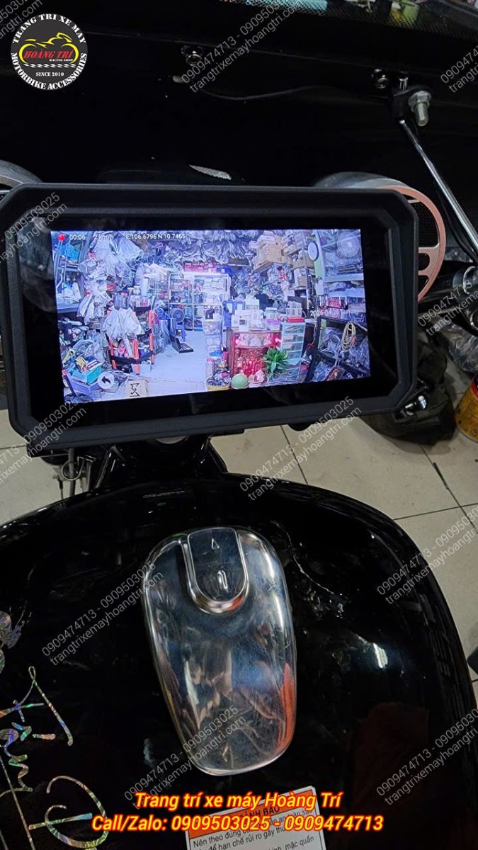 Màn hình Android T50M23 hiển thị camera hành trình sắc nét giúp quan sát xung quanh xe dễ dàng