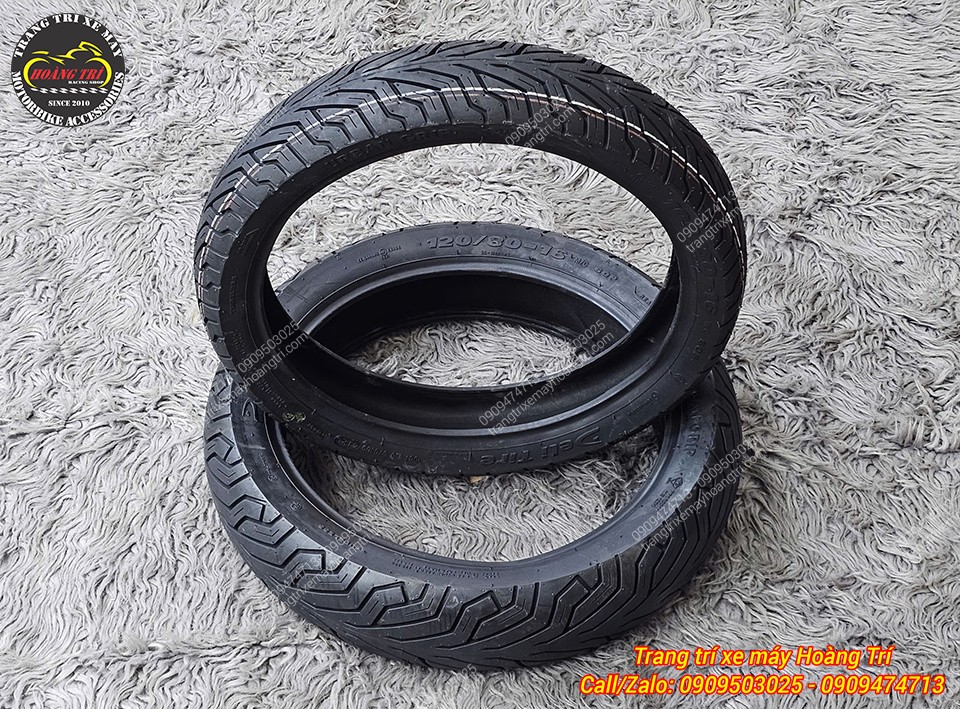 Cặp lốp Deli Tire gắn SH cao su dẻo bền, phù hợp chạy phố và đường dài