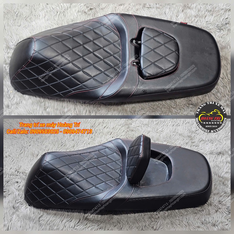 Yên xe SH 350 độ hai tầng tích hợp tựa lưng gập mở tiện lợi, da tổng hợp cao cấp, nổi bật