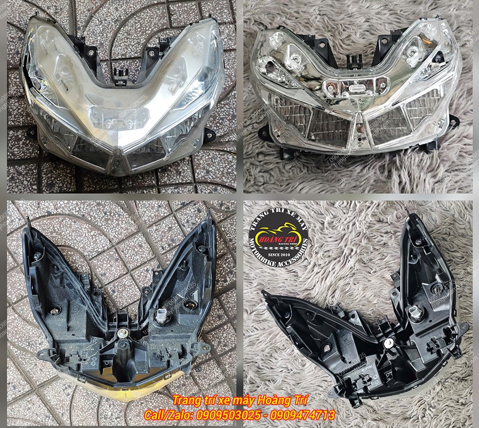 So sánh cụm đèn zin theo xe và cụm đèn pha Vario Click Thái chính hãng tại Hoàng Trí Shop