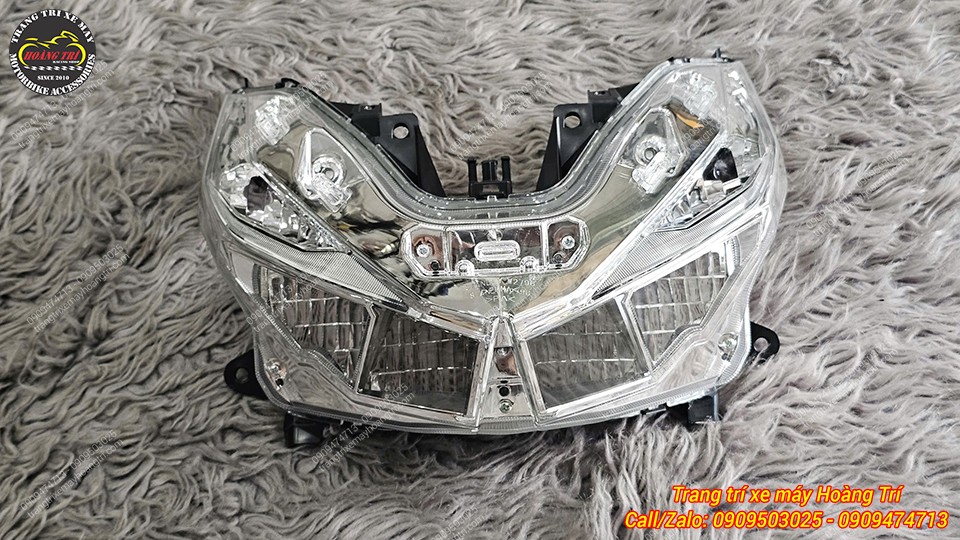 Chi tiết đèn pha Vario / Click Thái chính hãng, kính trong suốt, chóa mới đúng chuẩn