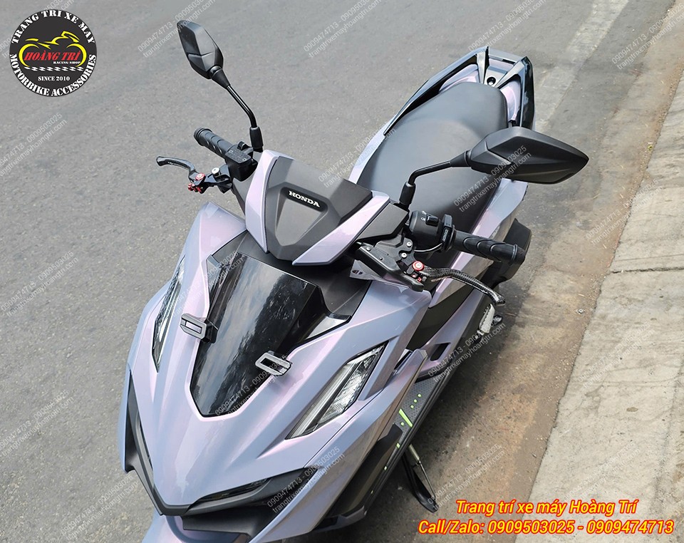 Toàn bộ Vario 160 CBS trang bị tay thắng CRG carbon nâng cao trải nghiệm lái