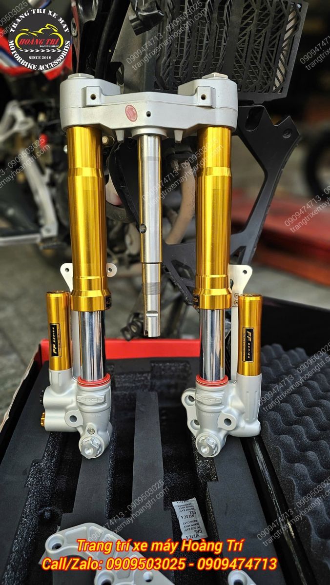 Chi tiết phuộc trước USD RCB giúp tăng hiệu quả nhún và trang trí hiệu quả cho Winner X