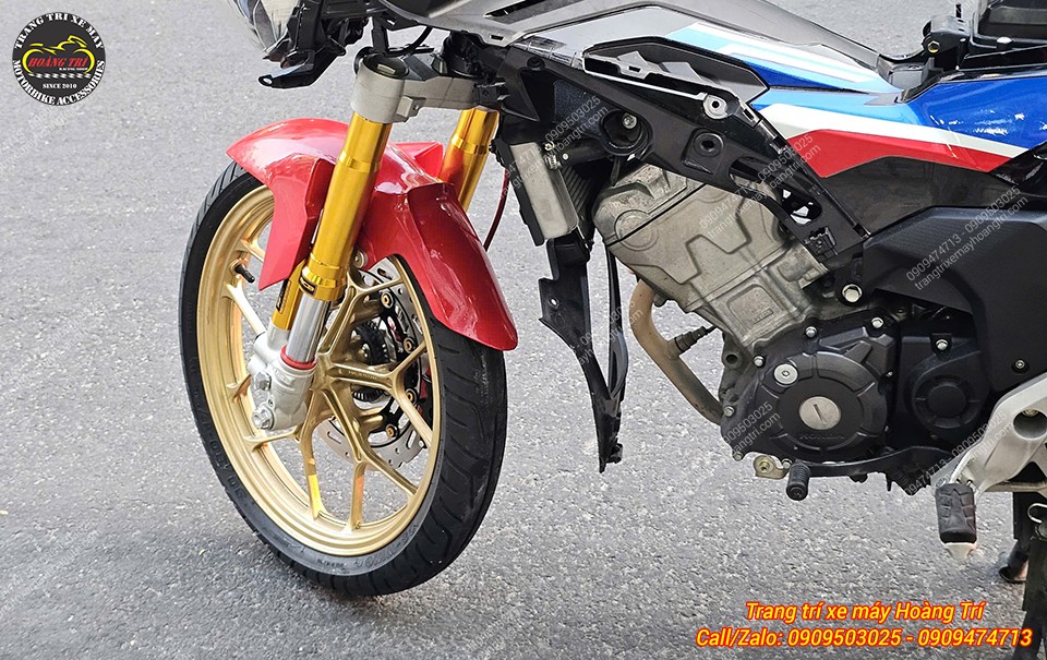 Góc nghiêng cho thấy sự cân đối giữa phuộc RCB và dàn chân Winner X