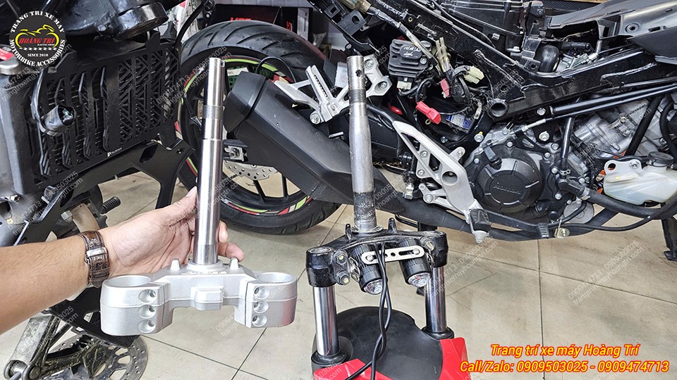 Trên tay chảng ba zin và chảng ba phuộc USD Racing Boy dùng để thay thế cho xe