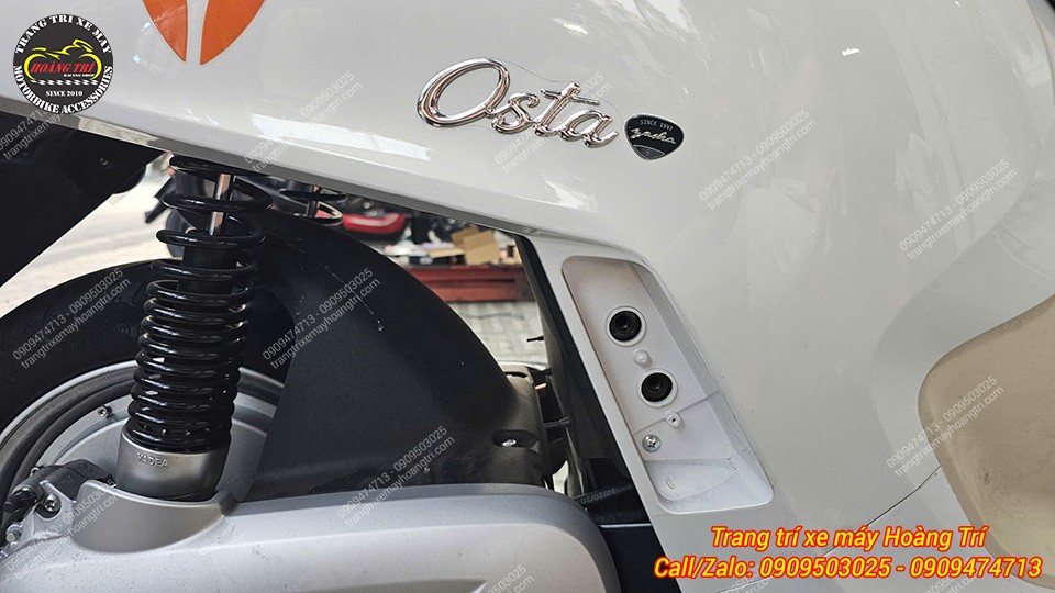 Góc chi tiết gác chân zin đã tháo rời, chuẩn bị lắp gác chân phụ HTR cho Osta