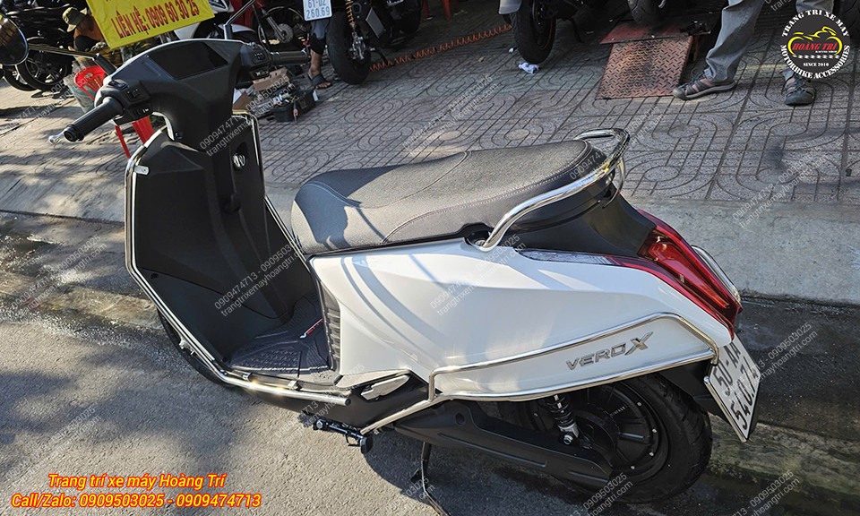 Bộ khung bảo vệ được thiết kế chuẩn form, phù hợp hoàn toàn với xe Vero X