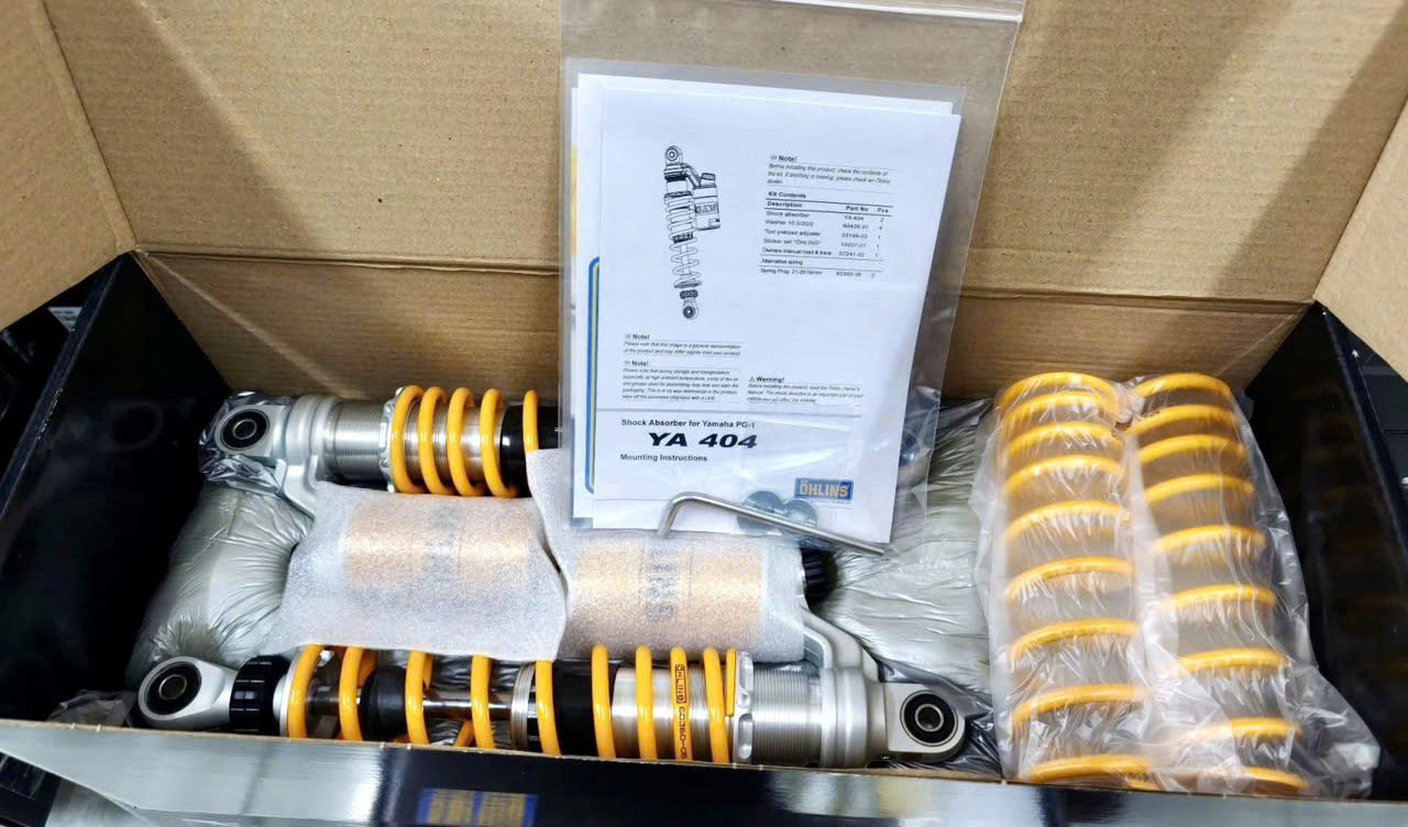 Fullbox phuộc Ohlins chính hãng YA-404 phù hợp cho dòng xe Yadea Velax