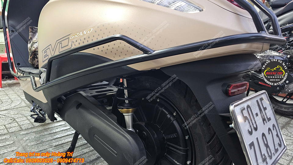 Góc chụp sau Evo Grand với phuộc YSS E-Series, lắp gọn, vận hành ổn định hơn