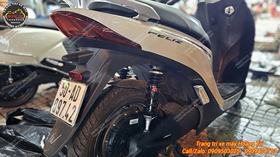 Phuộc sau YSS E-Series lắp cho Feliz giúp tăng độ êm và ổn định khi di chuyển
