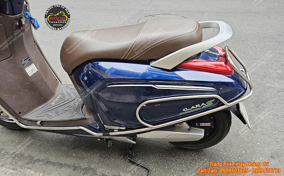 Cận cảnh hông Klara S với khung inox ôm sát, tăng độ bền và bảo vệ hiệu quả