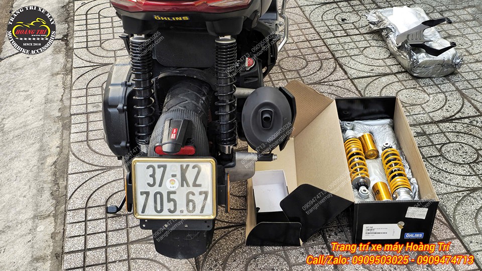 So sánh thực tế phuộc zin và Ohlins AP 243 trước khi lắp cho SR GT 200
