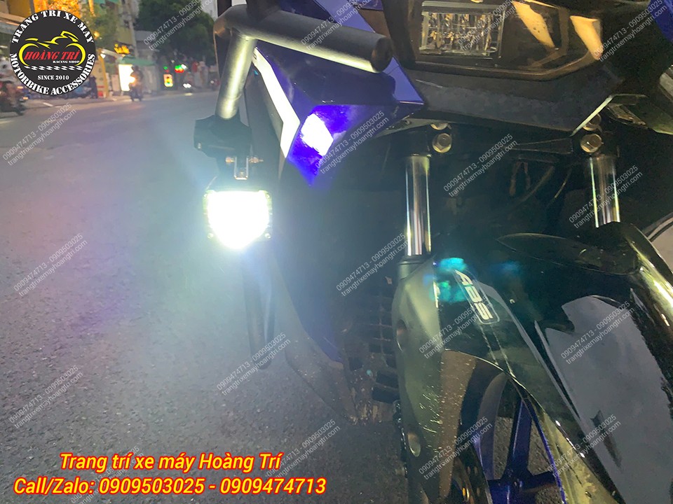 Góc chiếu sáng thực tế từ đèn trợ sáng Aozoom TL35 cho NVX V3 cực kỳ rõ nét