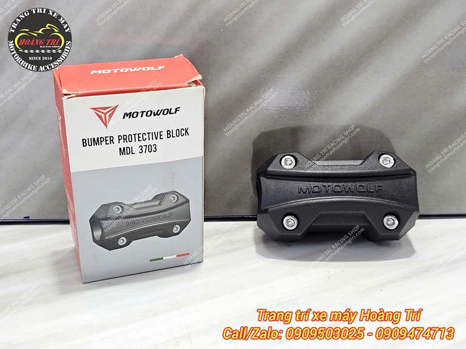 Cận cảnh cao su chống đổ Motowolf chính hãng thiết kế chắc chắn hỗ trợ bảo vệ khung xe