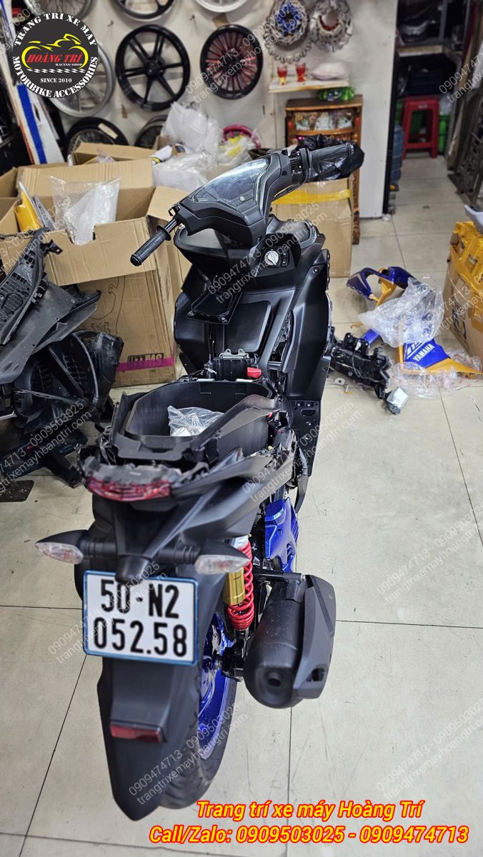 Tổng thể Yamaha NVX sau nâng cấp dàn áo NVX V2 với thiết kế hiện đại và cứng cáp hơn