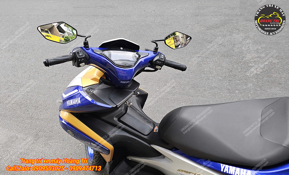Tổng thể Yamaha NVX V1 trước nâng cấp với thiết kế quen thuộc và dàn đầu nguyên bản