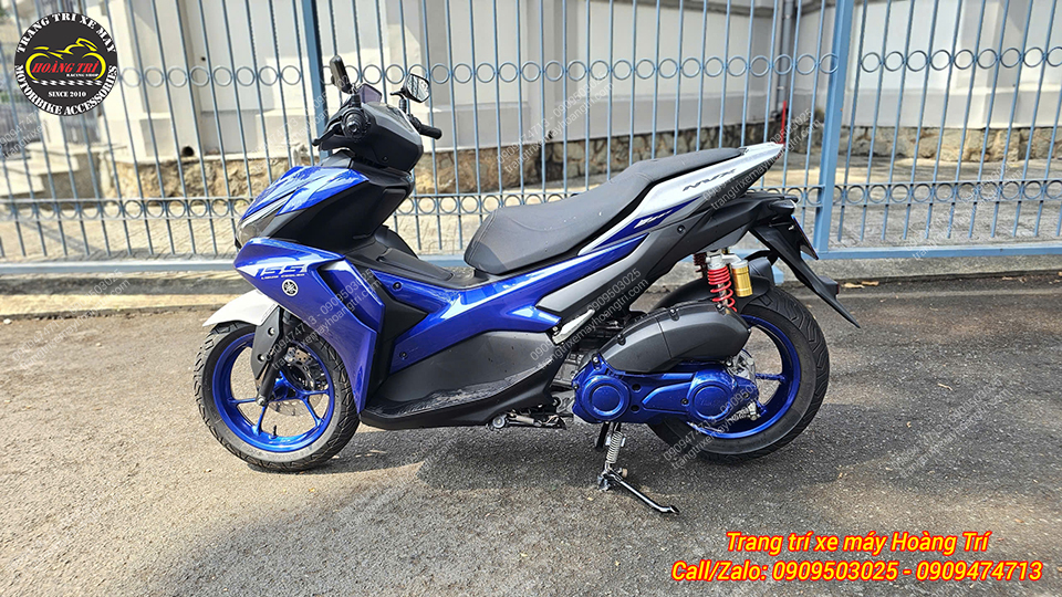 Tổng thể Yamaha NVX V2 sau nâng cấp hoàn chỉnh với phối màu xanh bạc cực kỳ nổi bật