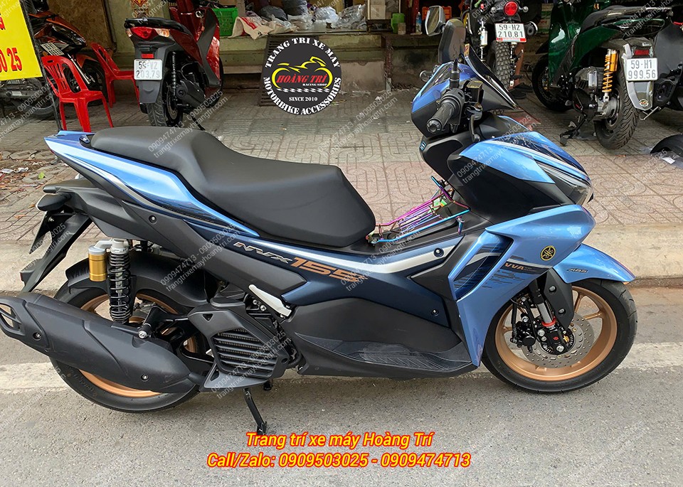 Yamaha NVX V2 sau khi nâng cấp phuộc Kingham tạo diện mạo mới hiện đại hơn và cứng cáp hơn
