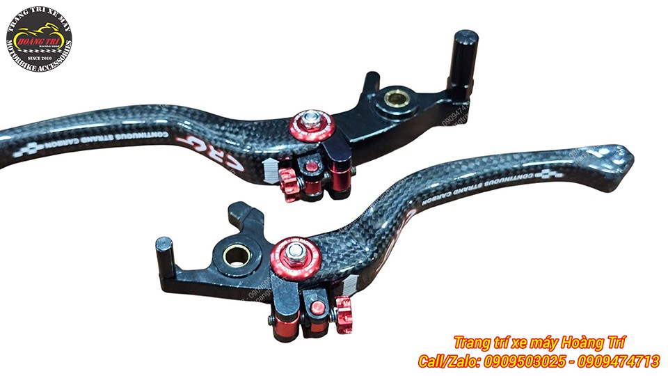 Tổng thể cặp tay thắng CRG carbon thiết kế thông minh ôm tay người lái