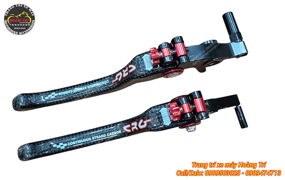 Cặp tay thắng CRG carbon với chi tiết CNC nổi bật và thiết kế cao cấp