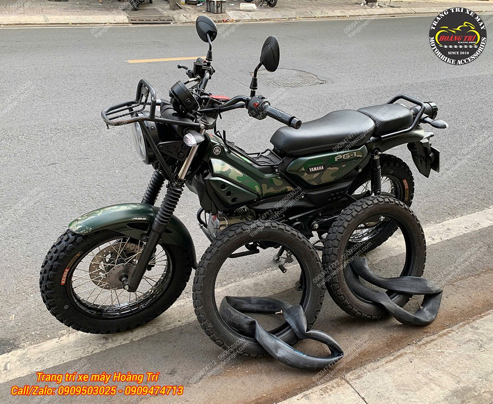 Tổng thể Yamaha PG-1 ABS 2026 với cặp vỏ không ruột mới tạo vẻ ngoài cứng cáp