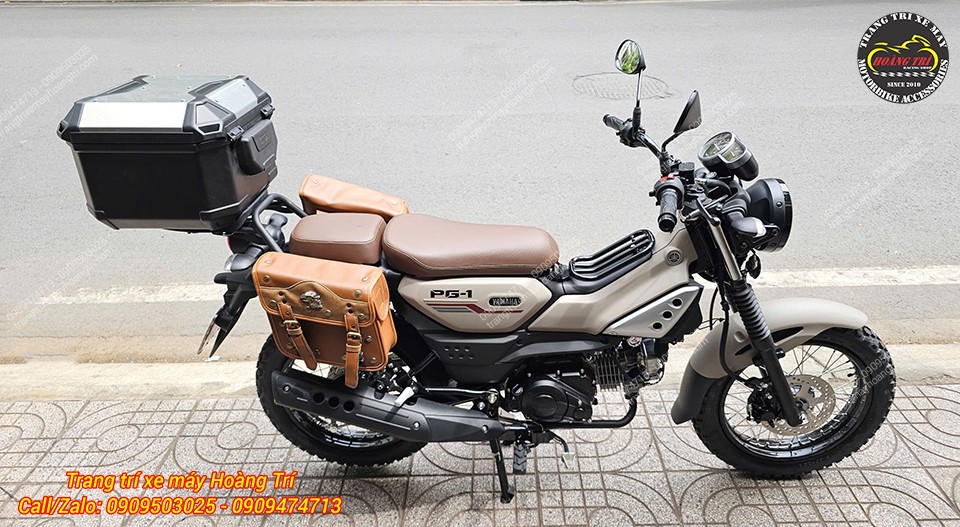 Chiếc Yamaha PG-1 được nâng cấp trọn bộ phụ kiện phong cách thể thao, tiện lợi và nổi bật hơn