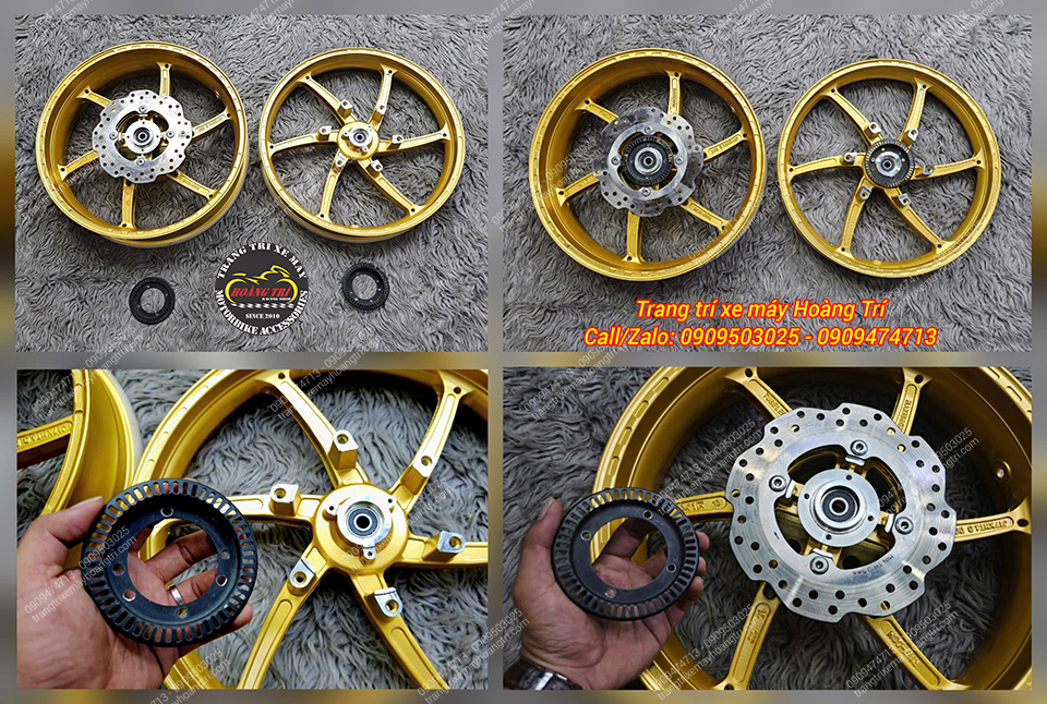 Lồng ABS, đĩa sau, lốp zin được giữ nguyên - Đĩa trước được thay đổi kích thước 275mm