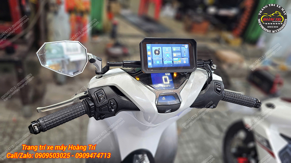 Màn hình Android xe SH hiển thị giao diện trực quan hỗ trợ kết nối và dẫn đường thông minh