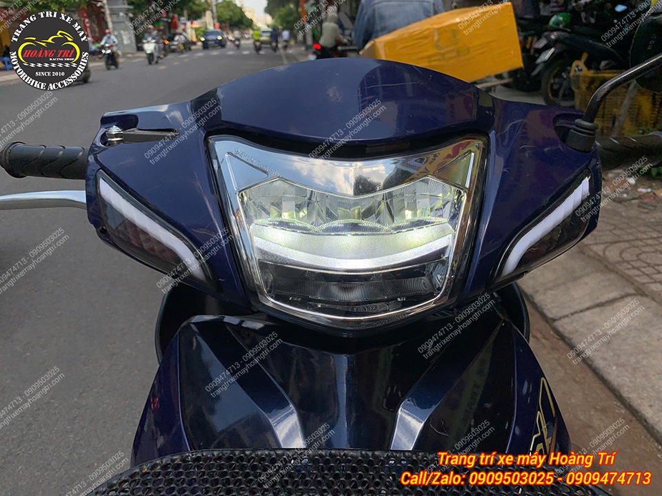 Cụm đèn pha LED 2 tầng Zhi.Pat trang bị đầy đủ hai chế độ cos pha cho xe