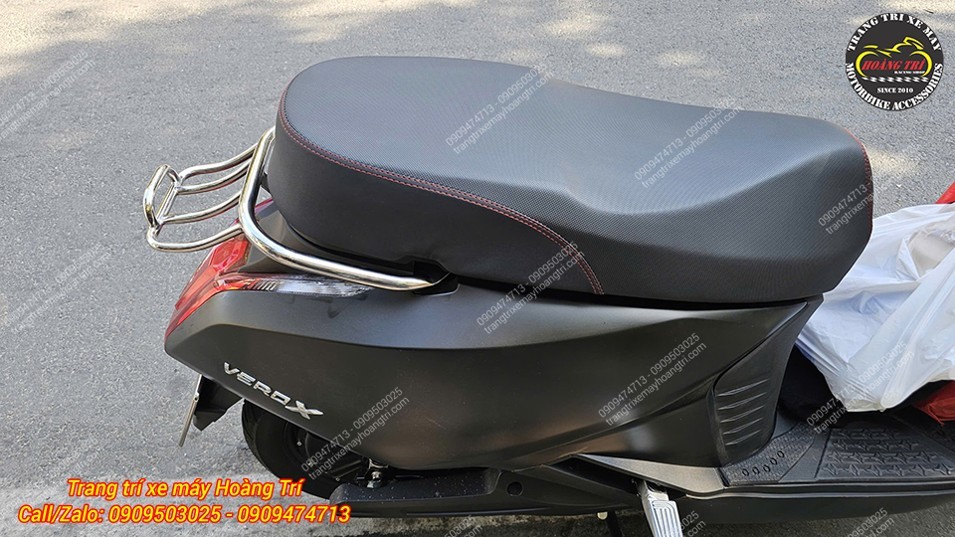 Thiết kế baga cong inox cho Vero X tăng ngoại hình và tiện ích sử dụng