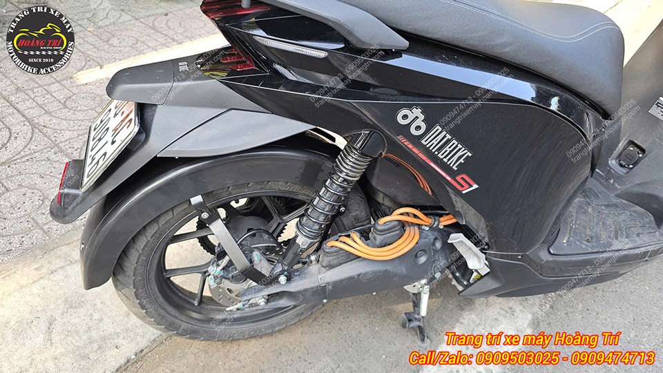 Cận cảnh chắn bùn dè sau kết hợp chắn bùn nguyên khối Datbike Quantum lắp chuẩn chắc chắn