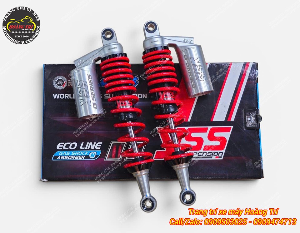 Trọn bộ phuộc YSS G-Series bình dầu trắng, lò xo đỏ dành riêng cho Vinfast Feliz