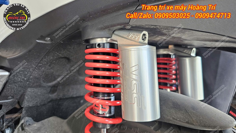 Vị trí cắt gầm của Vinfast Feliz khi cần trang bị phuộc YSS G-Series lò xo đỏ