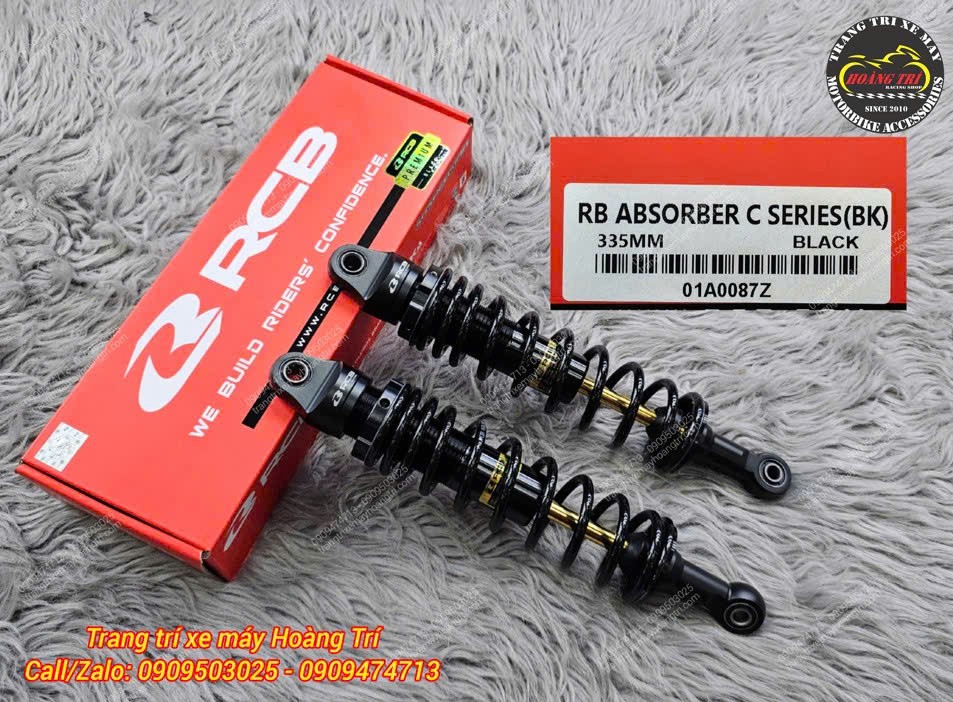 Trọn bộ phuộc Racing Boy C Series lò xo đen ty vàng dành cho Yadea Velax U