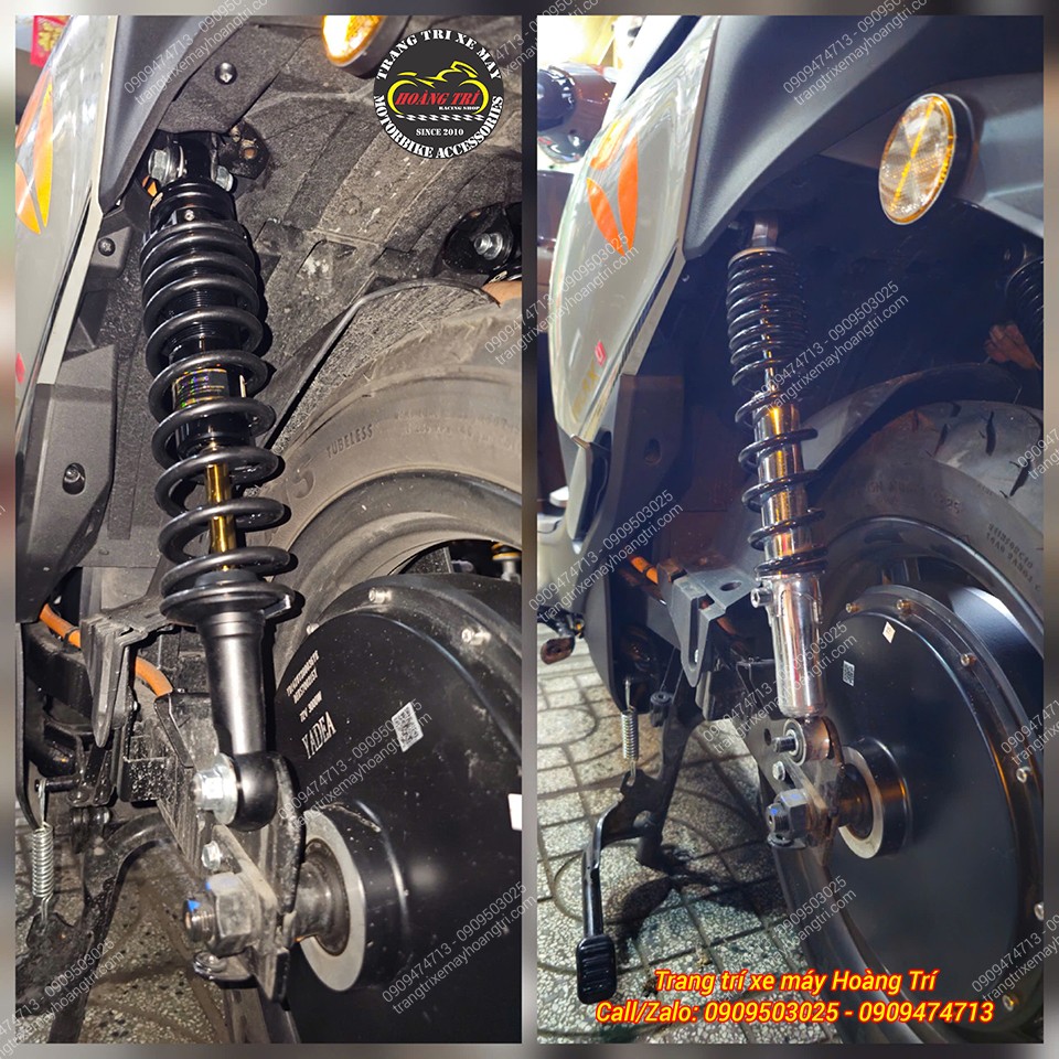 So sánh phuộc Racing Boy C Series với phuộc zin trên xe điện Yadea Velax U