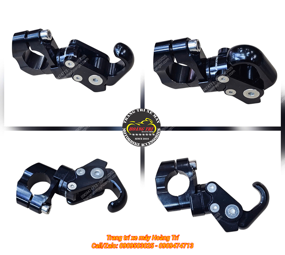 Anh khách nâng cấp thêm móc treo nhôm Biker gắn khung chống đổ, tăng tiện ích sử dụng hàng ngày